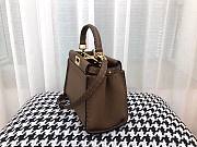 FENDI PEEKABOO ISEEU MINI BROWN GRAIN LEATHER 8BN244 SIZE 23 CM - 2