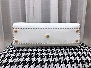 FENDI PEEKABOO ISEEU MEDIUM WHITE GRAIN LEATHER 8BN321 SIZE 33 CM - 2