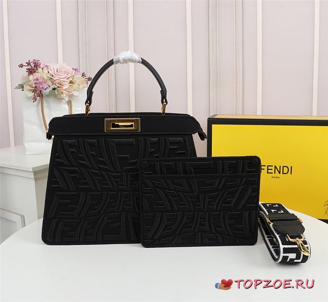 FENDI SARAH COLEMAN LIMITED EDTION PEEKABOO ISEEU BLACK 8BN321 SIZE 33 CM - 1
