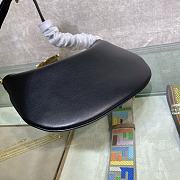 FENDI CROISSANT BLACK LEATHER 8BR790 SIZE 29 x 22 x 3 CM - 4