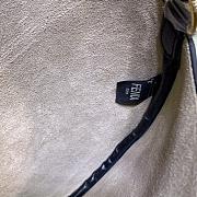 FENDI CROISSANT BLACK LEATHER 8BR790 SIZE 29 x 22 x 3 CM - 5