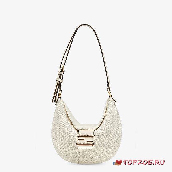 FENDI CROISSANT WHITE COTTON 8BR790 SIZE 29 x 22 x 3 CM - 1
