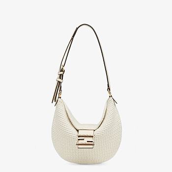 FENDI CROISSANT WHITE COTTON 8BR790 SIZE 29 x 22 x 3 CM