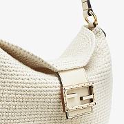 FENDI CROISSANT WHITE COTTON 8BR790 SIZE 29 x 22 x 3 CM - 5