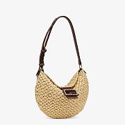 FENDI CROISSANT WOVEN STRAW 8BR790 SIZE 29 x 22 x 3 CM - 4