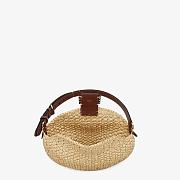 FENDI CROISSANT WOVEN STRAW 8BR790 SIZE 29 x 22 x 3 CM - 3