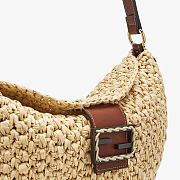 FENDI CROISSANT WOVEN STRAW 8BR790 SIZE 29 x 22 x 3 CM - 2