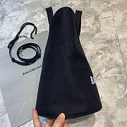 BALENCIAGA WAVE MEDIUM TOTE BAG BLACK 599332 SIZE 29 x 28.5 x 23 CM - 3