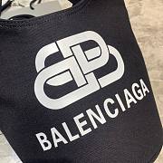BALENCIAGA WAVE MEDIUM TOTE BAG BLACK 599332 SIZE 29 x 28.5 x 23 CM - 6