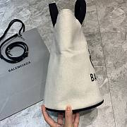 BALENCIAGA WAVE MEDIUM TOTE BAG WHITE 599332 SIZE 29 x 28.5 x 23 CM - 4