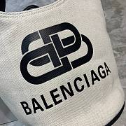 BALENCIAGA WAVE MEDIUM TOTE BAG WHITE 599332 SIZE 29 x 28.5 x 23 CM - 6