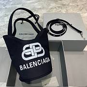  BALENCIAGA WAVE SMALL TOTE BAG BLACK 599332 SIZE 23 x 21 x 15.5 CM - 1
