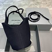  BALENCIAGA WAVE SMALL TOTE BAG BLACK 599332 SIZE 23 x 21 x 15.5 CM - 2