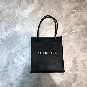 BALENCIAGA SHOPPING XXS TOTE BAG BLACK 597858 SIZE 19 x 8 x 21.5 CM