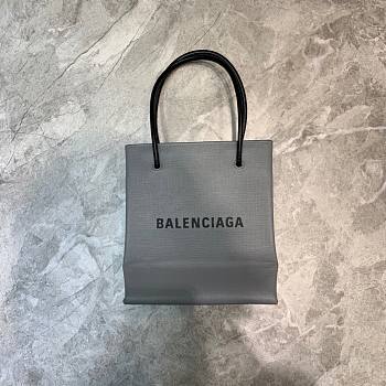 BALENCIAGA SHOPPING XXS TOTE BAG GRAY 597858 SIZE 19 x 8 x 21.5 CM