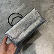BALENCIAGA SHOPPING XXS TOTE BAG SILVER 597858 SIZE 19 x 8 x 21.5 CM - 5