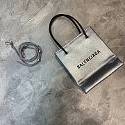 BALENCIAGA SHOPPING XXS TOTE BAG SILVER 597858 SIZE 19 x 8 x 21.5 CM - 3