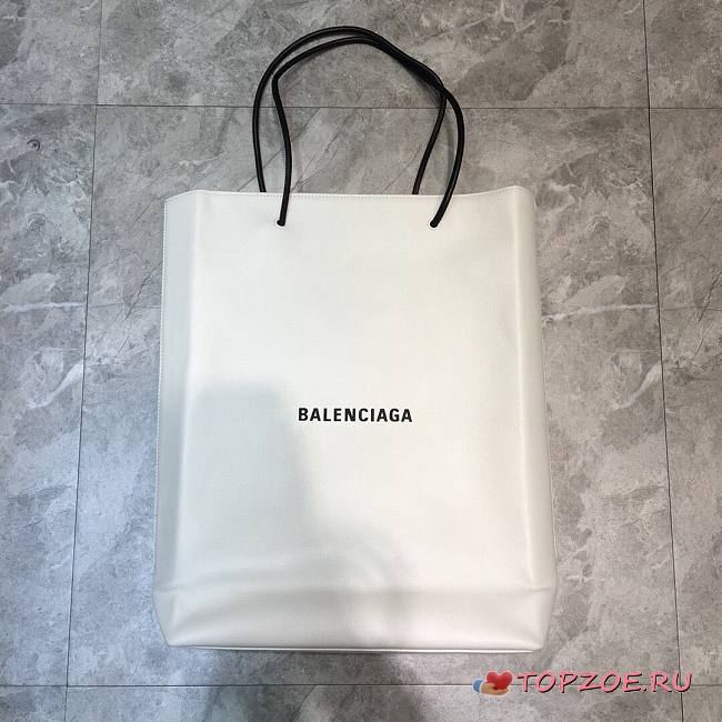 BALENCIAGA SHOPPING TOTE BAG M WHITE 482545 SIZE 32 x 10 x 43 CM - 1