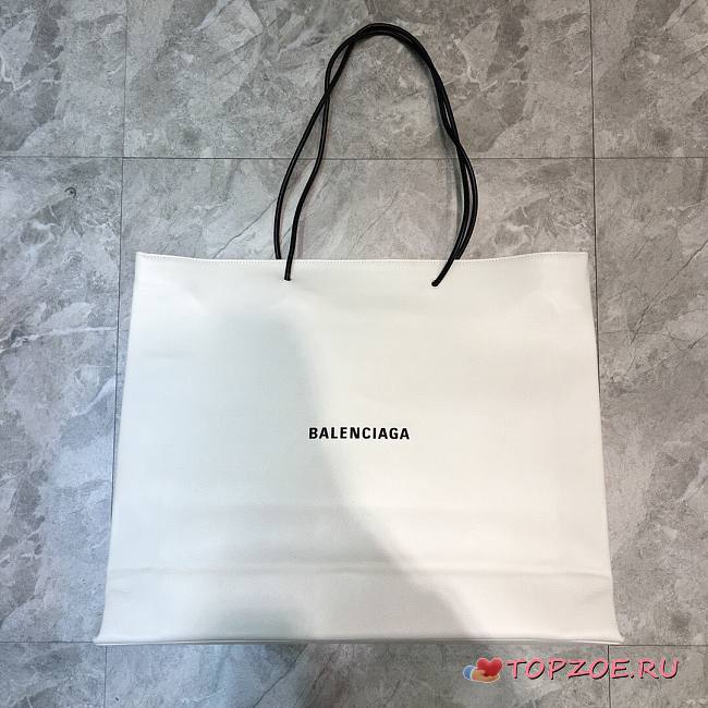 BALENCIAGA SHOPPING TOTE BAG L WHITE 482543 SIZE 55 x 13 x 45 CM - 1