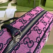 GUCCI GG MARMONT PINK CANVAS SMALL SHOULDER BAG 447632 SIZE 24 x 12 x 7 CM - 3