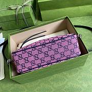 GUCCI GG MARMONT PINK CANVAS SMALL SHOULDER BAG 447632 SIZE 24 x 12 x 7 CM - 4