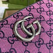GUCCI GG MARMONT PINK CANVAS SMALL SHOULDER BAG 447632 SIZE 24 x 12 x 7 CM - 6