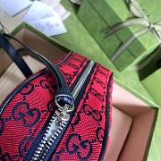 GUCCI GG MARMONT RED CANVAS SMALL SHOULDER BAG 447632 SIZE 24 x 12 x 7 CM - 2