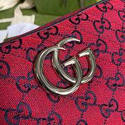 GUCCI GG MARMONT RED CANVAS SMALL SHOULDER BAG 447632 SIZE 24 x 12 x 7 CM - 5