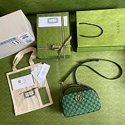 GUCCI GG MARMONT GREEN CANVAS SMALL SHOULDER BAG 447632 SIZE 24 x 12 x 7 CM - 2
