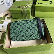 GUCCI GG MARMONT GREEN CANVAS SMALL SHOULDER BAG 447632 SIZE 24 x 12 x 7 CM - 5