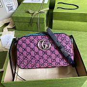 GUCCI GG MARMONT MULTICOLOR CANVAS SMALL SHOULDER BAG 447632 SIZE 24 CM - 1