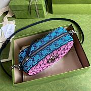 GUCCI GG MARMONT MULTICOLOR CANVAS SMALL SHOULDER BAG 447632 SIZE 24 CM - 5