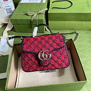 GUCCI GG MARMONT RED MINI TOP HANDLE BAG 583571 SIZE 20 CM - 1