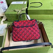GUCCI GG MARMONT RED MINI TOP HANDLE BAG 583571 SIZE 20 CM - 3
