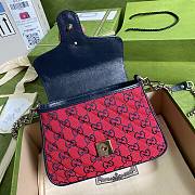 GUCCI GG MARMONT RED MINI TOP HANDLE BAG 583571 SIZE 20 CM - 5