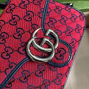 GUCCI GG MARMONT RED MINI TOP HANDLE BAG 583571 SIZE 20 CM - 6