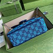 GUCCI GG MARMONT BLUE MINI TOP HANDLE BAG 583571 SIZE 20 CM - 2