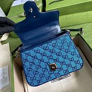 GUCCI GG MARMONT BLUE MINI TOP HANDLE BAG 583571 SIZE 20 CM - 3