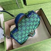 GUCCI GG MARMONT GREEN MINI TOP HANDLE BAG 583571 SIZE 20 CM - 6