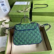 GUCCI GG MARMONT GREEN MINI TOP HANDLE BAG 583571 SIZE 20 CM - 5