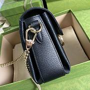 GUCCI SMALL INTERLOCKING G BLACK SHOULDER BAG 607720 SIZE 22 CM - 2