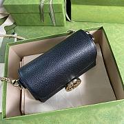 GUCCI SMALL INTERLOCKING G BLACK SHOULDER BAG 607720 SIZE 22 CM - 4