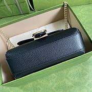 GUCCI SMALL INTERLOCKING G BLACK SHOULDER BAG 607720 SIZE 22 CM - 5