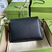 GUCCI SMALL INTERLOCKING G BLACK SHOULDER BAG 607720 SIZE 22 CM - 6