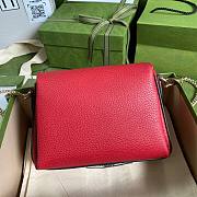 GUCCI SMALL INTERLOCKING G RED SHOULDER BAG 607720 SIZE 22 CM - 6