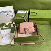 GUCCI SMALL INTERLOCKING G PASTEL PINK SHOULDER BAG 607720 SIZE 22 CM - 1