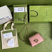 GUCCI SMALL INTERLOCKING G PASTEL PINK SHOULDER BAG 607720 SIZE 22 CM - 6