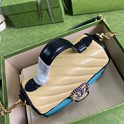 GUCCI GG MARMONT BUTTER & PASTEL BLUE MINI TOP HANDLE BAG 583571 SIZE 20 CM - 2