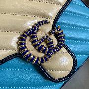 GUCCI GG MARMONT BUTTER & PASTEL BLUE MINI TOP HANDLE BAG 583571 SIZE 20 CM - 5