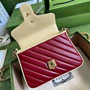 GUCCI GG MARMONT BLUE & RED MINI TOP HANDLE BAG 583571 SIZE 20 CM - 3